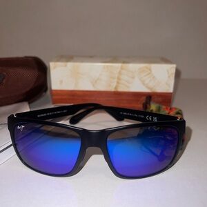 New Maui Jim MJ432 Polarized Blue Mirror Sunglasses